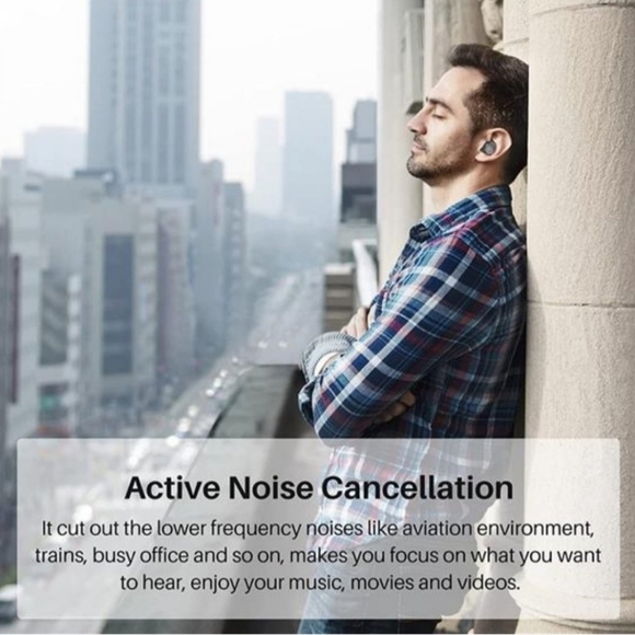 Tozo Active Noise Cancelling Wireless Earbuds, Waterproof Bluetooth Headphones - Picture 5 of 9